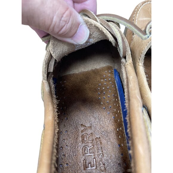 Sperry Mens Tan Leather Boat loafers Shoes Size 7.5M SKU 9252 - Picture 7 of 16